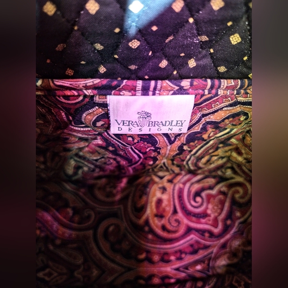 Vera Bradley Tote Medium Mocha Fall Print 1996 - Picture 7 of 11